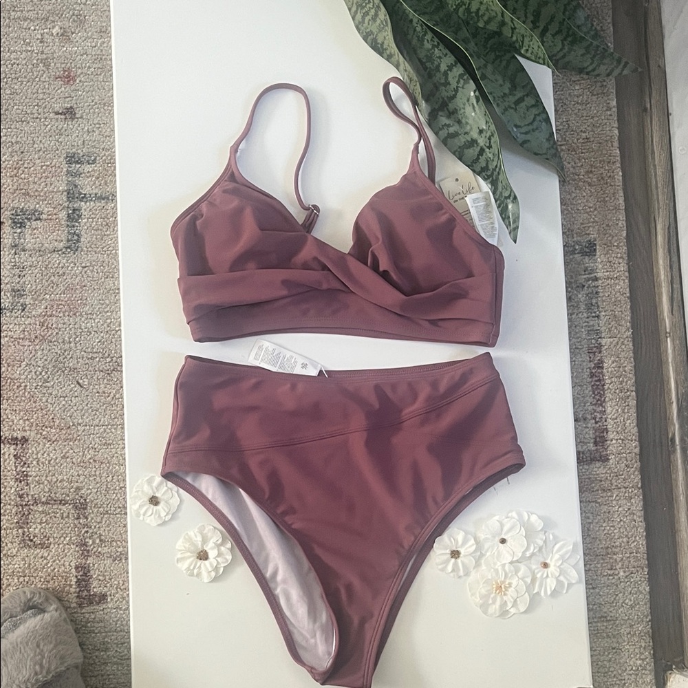 Cupshe Dusty Rose Bikini Set